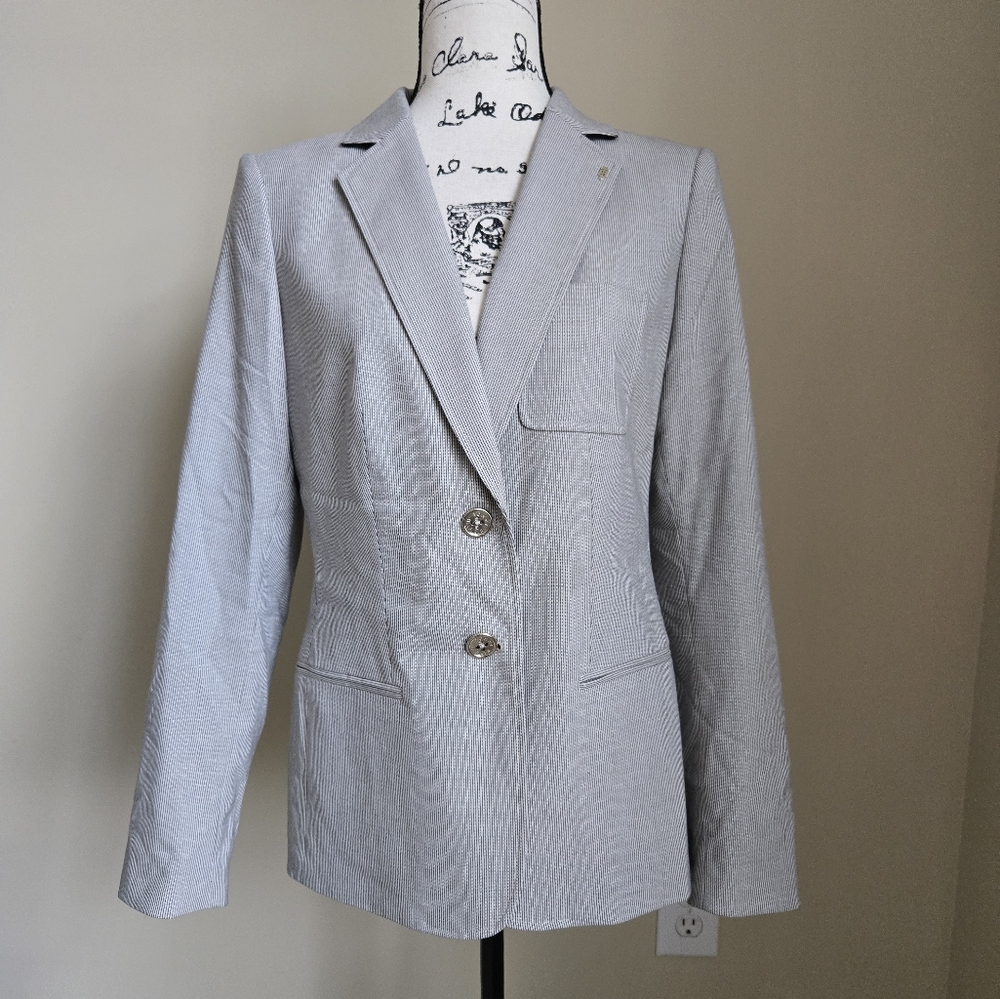 Tommy Hilfiger Light Gray Pinstripe Blazer